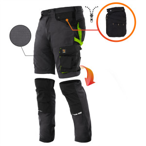 Ubranie    robocze spodnie wielofunkcyjne GRAY 54